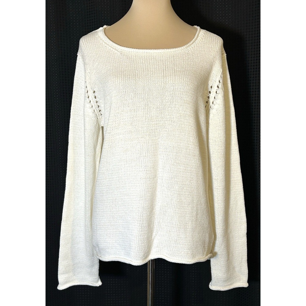 NWT Lilly Pulitzer White Getaway Sweater Womens Size Large